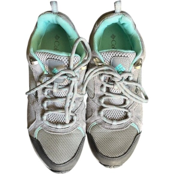 Columbia Access Point II Waterproof Trail/Hiking Shoes - Gray/Turquoise - 8.5 - Picture 4 of 12